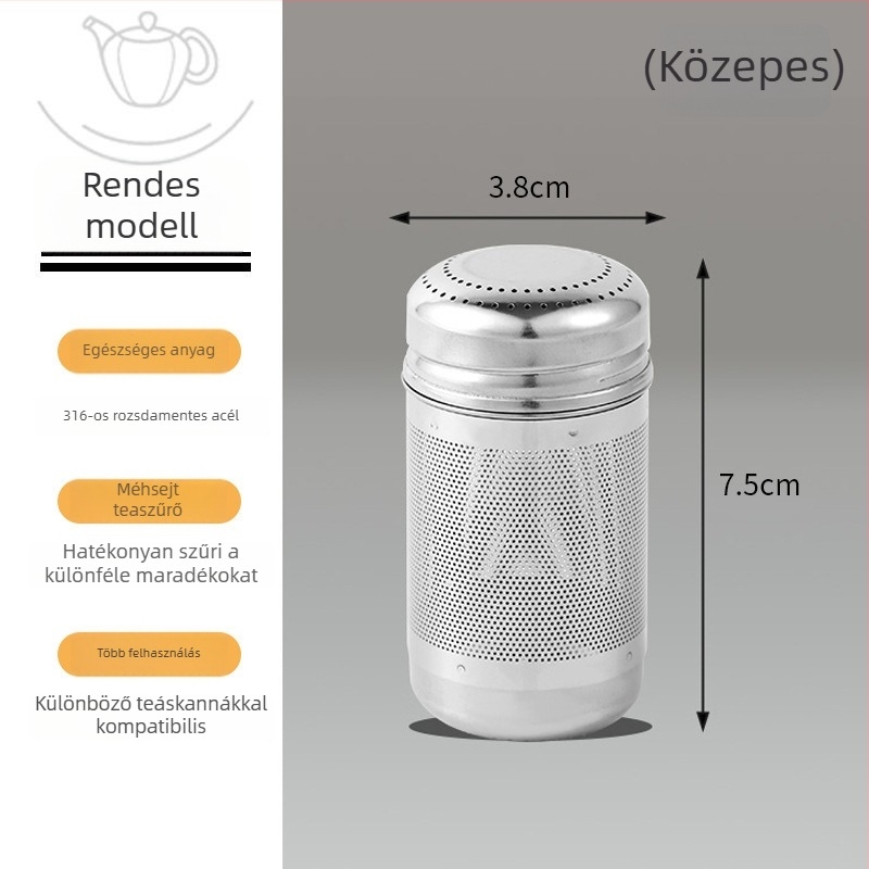 Megvastított rozsdamentes acél teafúzó termoszos pohárhoz, többfunkciós tea szűrő és levélfiltr
