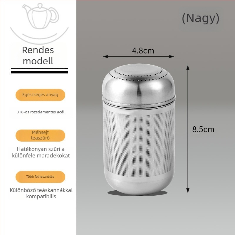 Megvastított rozsdamentes acél teafúzó termoszos pohárhoz, többfunkciós tea szűrő és levélfiltr