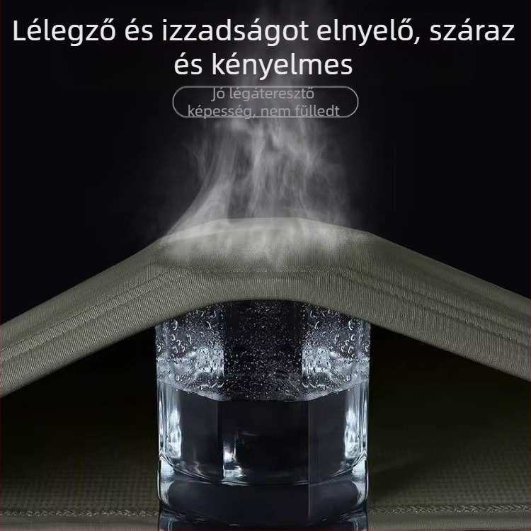 Férfi karcsúsított póló standgallérral és fél cipzárral, vékony anyag, hosszú ujjú, poliészter