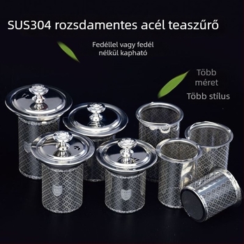 304 rozsdamentes acél teafilter teáskannához, infúzó, klasszikus modell
