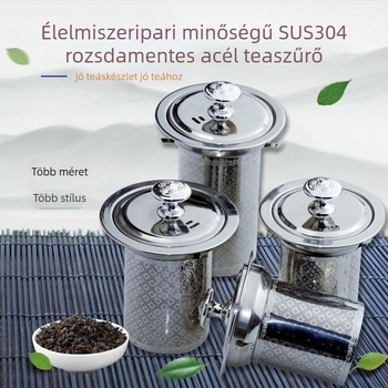 304 rozsdamentes acél teafilter teáskannához, infúzó, klasszikus modell