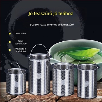 304 rozsdamentes acél teafilter teáskannához, infúzó, klasszikus modell