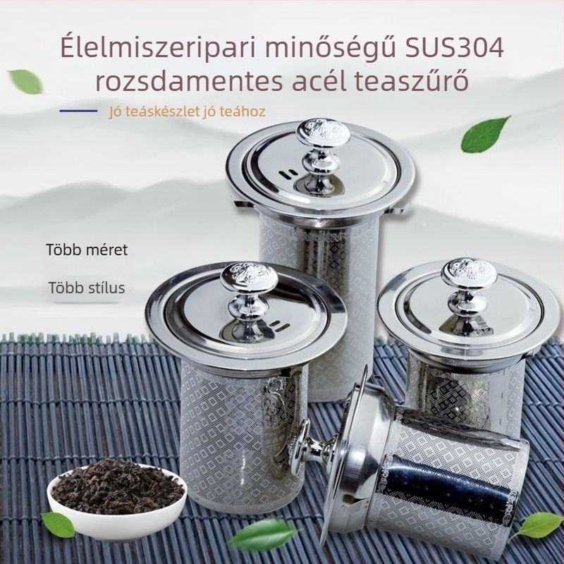304 rozsdamentes acél teafilter teáskannához, infúzó, klasszikus modell