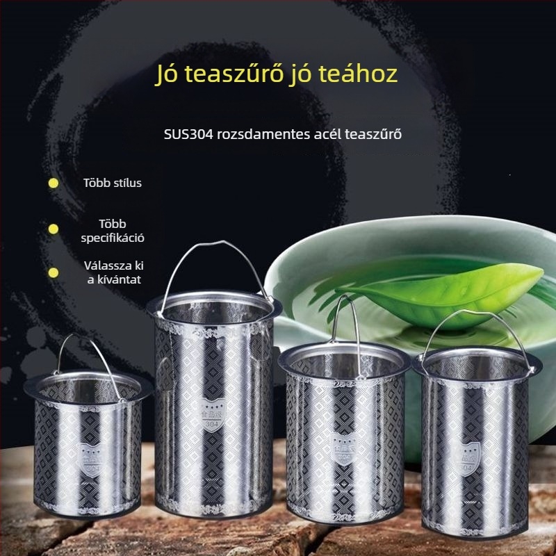 304 rozsdamentes acél teafilter teáskannához, infúzó, klasszikus modell