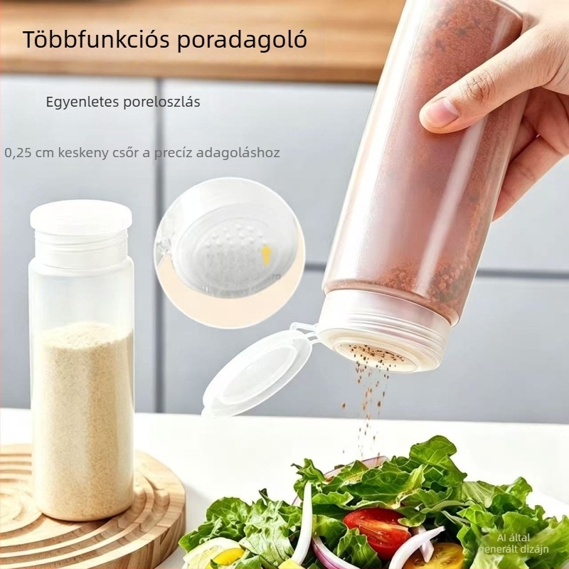 Grillhezéshez tervezett műanyag fűszeres spriccelő üveg, nagy kapacitású fűszertartó, sótartó, fűszerező eszköz sült csirke és kömény számára