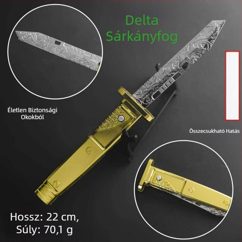 Delta Force Sárkányfog modell, repülő sárkány felhőkkel, fém dísztárgy, 22 cm vagy 30 cm
