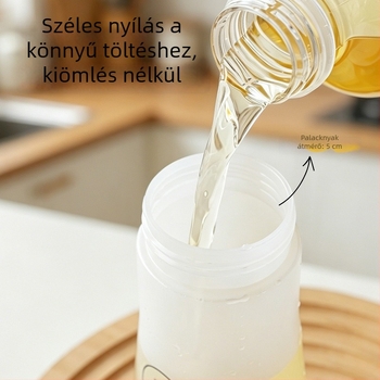 304 rozsdamentes acél fejű nyomó olajtartály konyhai használatra, élelmiszer-minőségű szójaszósz és ecet ízesítő üveg, ecet üveg, szezáolaj üveg