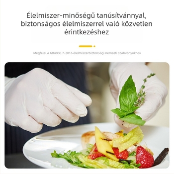 Egyszer használatos hosszított nitril konyhai kesztyűk, mosogatáshoz, vízálló és olajálló, élelmiszer-biztonságú, 12 hüvelyk