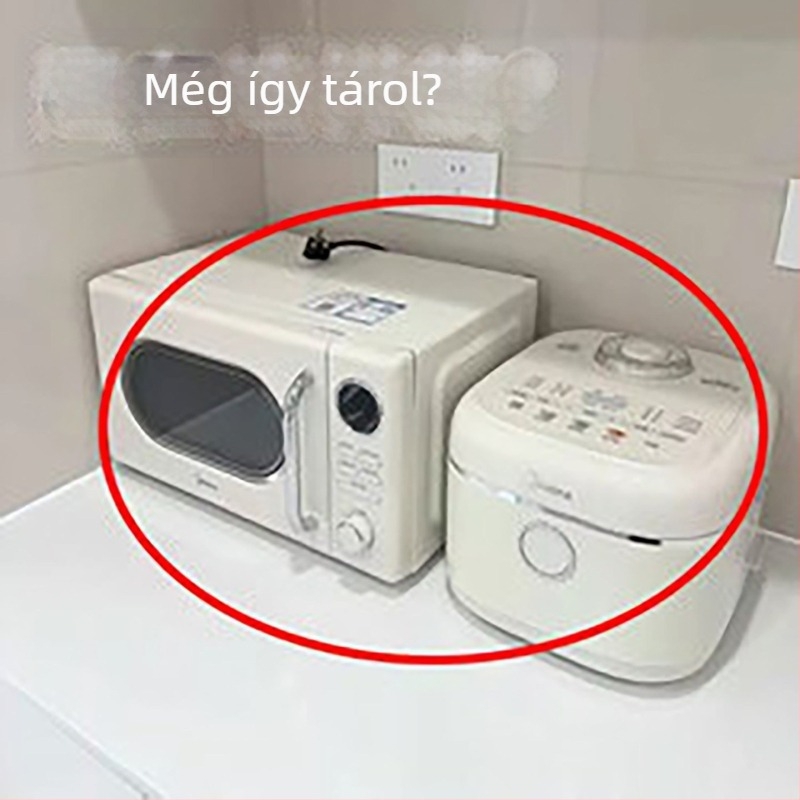 Konyhai bővíthető tároló állvány mikrohullámú sütőhöz, rizsfőzőhöz és sütőhöz, pulton rendszerező, modern minimalista stílus