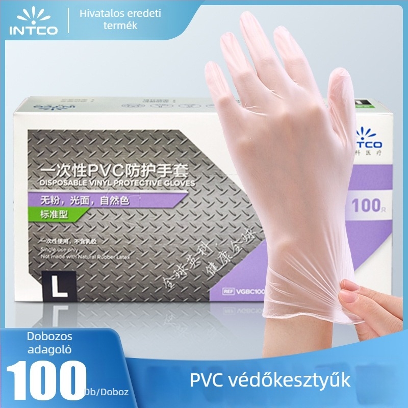 Élelmiszer-minőségű egyszer használatos PVC kesztyűk – konyha, catering, sütés, takarítás, ipari védelem, kopásálló