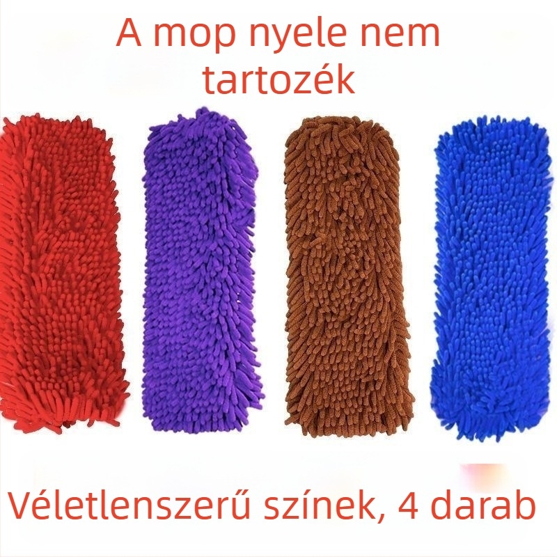 Chenille mopp kendőcsere sík felmosóhoz, padlótisztításra, nedvszívó, háztartási használatra, leválasztható, mosdó felmosófej