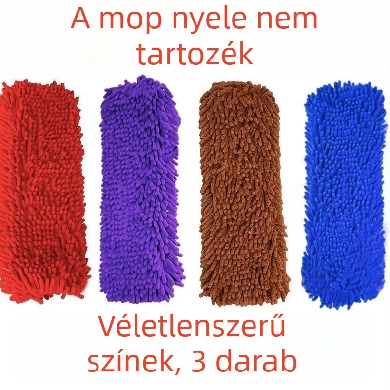 Chenille mopp kendőcsere sík felmosóhoz, padlótisztításra, nedvszívó, háztartási használatra, leválasztható, mosdó felmosófej