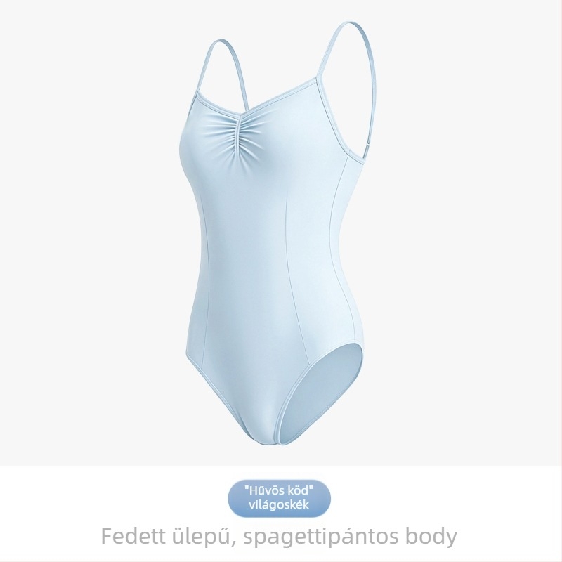 Nylon balett-leotárd nőknek, egyrészes táncruha, felnőtt edzésruha