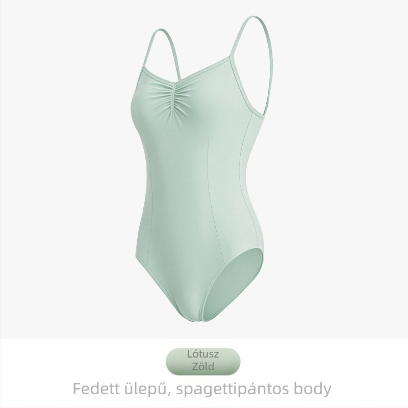 Nylon balett-leotárd nőknek, egyrészes táncruha, felnőtt edzésruha
