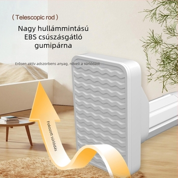 Fúrás nélküli teleszkópos ruhaszárító rúd – erkélyre, függönyrúdhoz, gardróbhoz és fürdőszobába