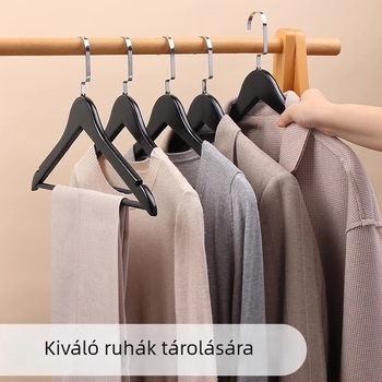 Fa mintázatú műanyag ruhafogas, vastított kivitel, otthoni és hotel használatra, nedvességálló ruhaszárító