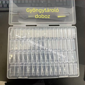 Gyöngy és kiegészítő tároló doboz, átlátszó multifunkcionális rendező a manikűrhöz, porvédett ékszertároló, ágy alatti tárolás