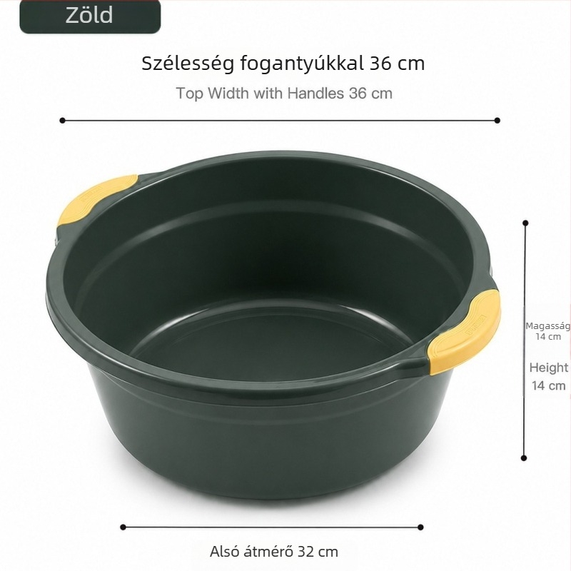 Nagy műanyag mosóedény, vastag és tartós, baba fürdetéséhez, ruhák mosásához és lábmosáshoz, otthoni használatra