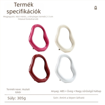 Cream Cloud Instagram-stílusú asztali sminktükör, szabálytalan alakú, lányoknak, HD