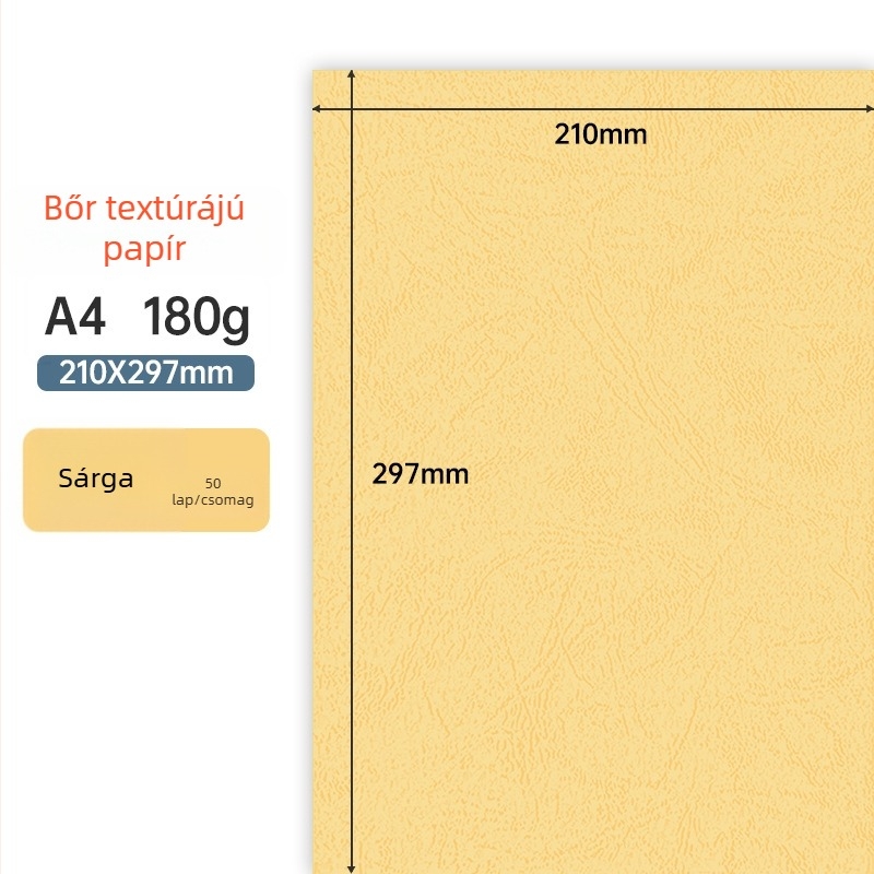 180 g/m² A4 texturált papír kötéshez – borítók tender- és szerződéses dokumentumokhoz