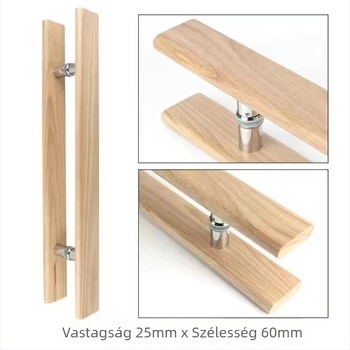 Tömörfa ajtókilincs kínai faragással és logóval