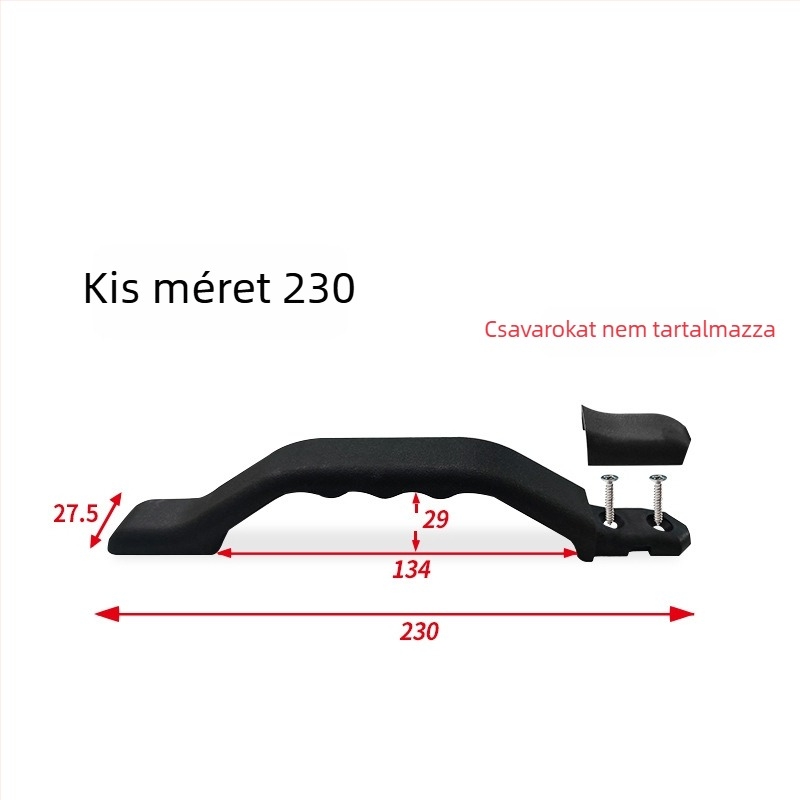 Nylon szekrényfogó kilincs RV-hoz, LS522-285, 230 mm (kicsi) / 285 mm (nagy) – modern minimalist stílus