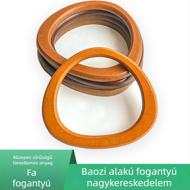 D alakú és háromszög alakú fa táska fogantyúk
