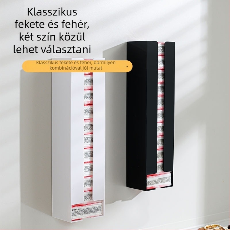 Mágneses szalvétatartó falra szerelhető, leválasztható rekeszekkel szalvéták és papírtörlők számára, automatikus utántöltés
