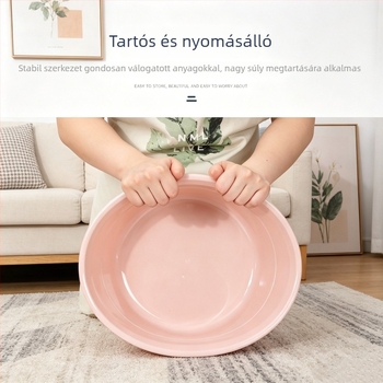 Műanyag mosdókagyló háztartási használatra, vastag falú, nagy kapacitású, ruhamosáshoz, lábfürdő kollégiumban, babának való kád