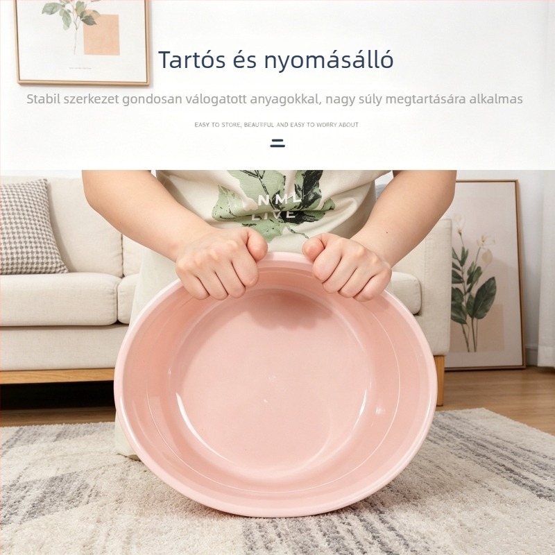 Műanyag mosdókagyló háztartási használatra, vastag falú, nagy kapacitású, ruhamosáshoz, lábfürdő kollégiumban, babának való kád