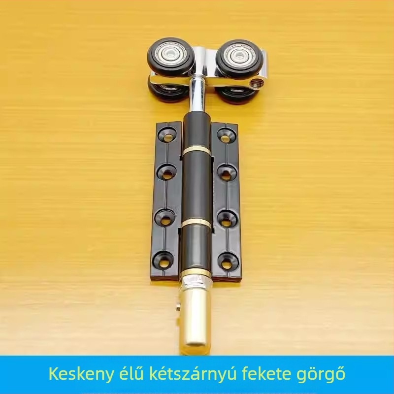 Alumíniumötvözetből készített összecsukható üvegajtó görgők – csúszóajtóhoz, egy- vagy kétszárnyú, keskeny élű csuklógörgő