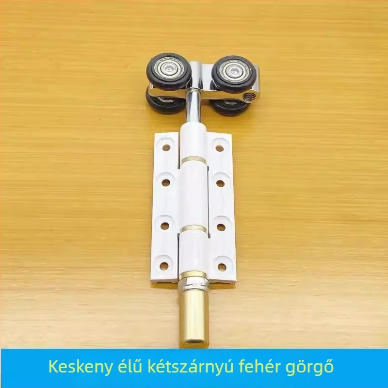 Alumíniumötvözetből készített összecsukható üvegajtó görgők – csúszóajtóhoz, egy- vagy kétszárnyú, keskeny élű csuklógörgő