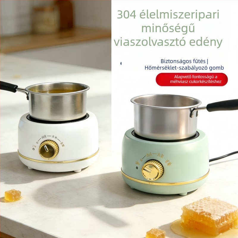 Rozsdamentes acélból készült mini olvasztóedény viaszhoz és tejmelegítéshez