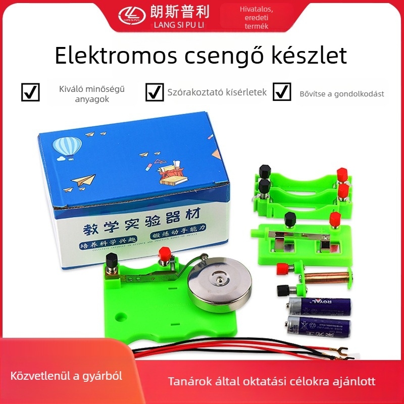 Elektromágneses és relés harang modellkészlet DC-kísérletekhez, általános- és középiskolai oktatás