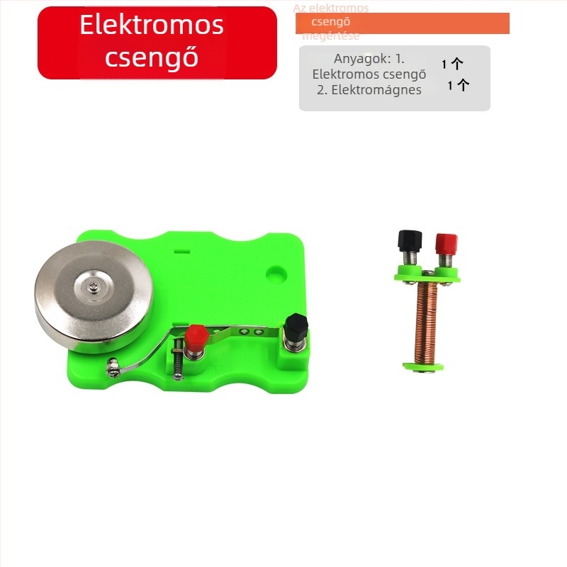 Elektromágneses és relés harang modellkészlet DC-kísérletekhez, általános- és középiskolai oktatás
