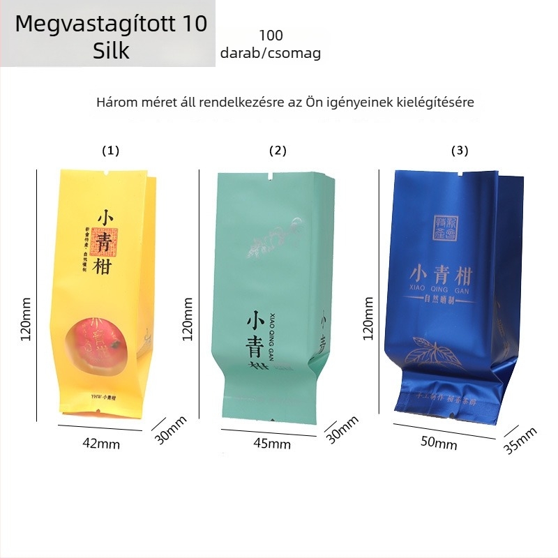 Pu'er tea mandarin narancshéjjal, átlátszó ablakos csomagolás, egyadagos csomagolás, alumínium buborék tasak, 15 g
