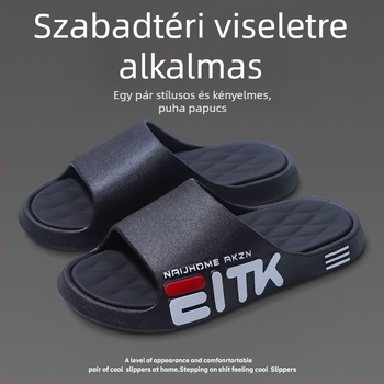Férfi papucs beltéri és kültéri viselethez, csúszásmentes talppal és puha talppal