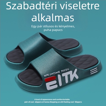 Férfi papucs beltéri és kültéri viselethez, csúszásmentes talppal és puha talppal