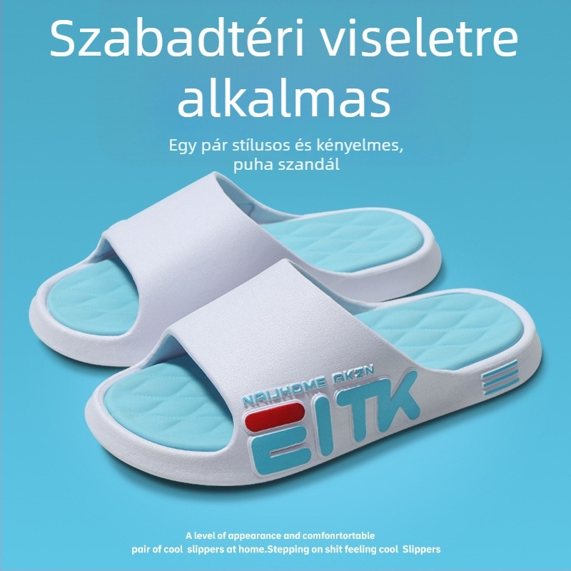 Férfi papucs beltéri és kültéri viselethez, csúszásmentes talppal és puha talppal