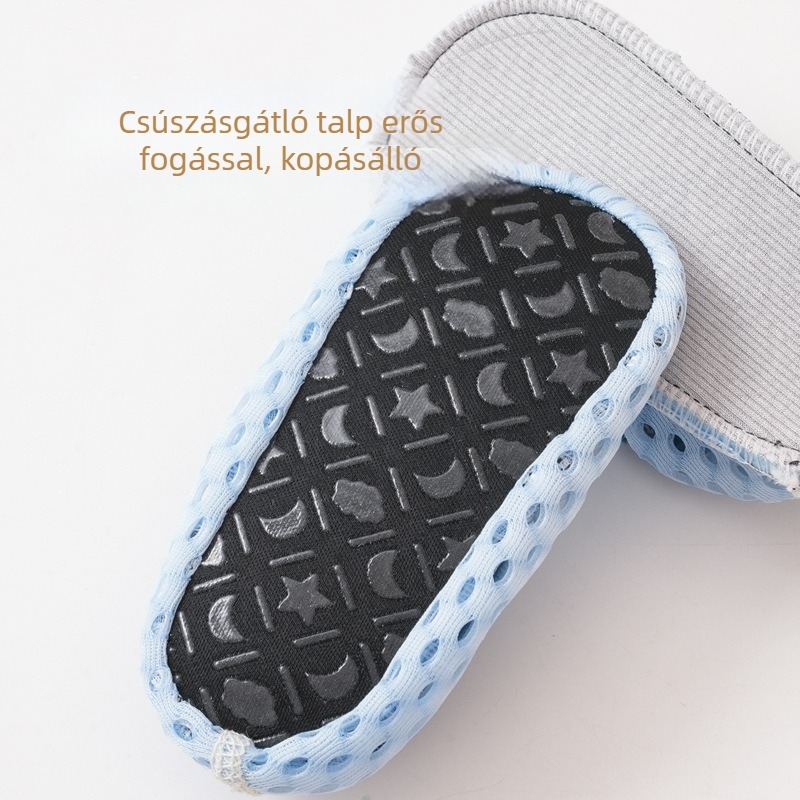 Nyári csúszásmentes babacipők puha talppal a járáshoz, padlóra való cipő és zoknik lányoknak, gyerekeknek készült fésült pamutból