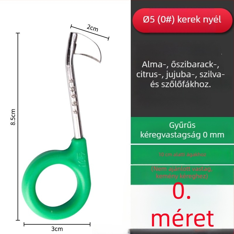 Gyümölcsfa kör alakú vágó- és hámozó kés készlet 0-6, citrusok, pomelo, licsi, kajszibarack és szőlő számára