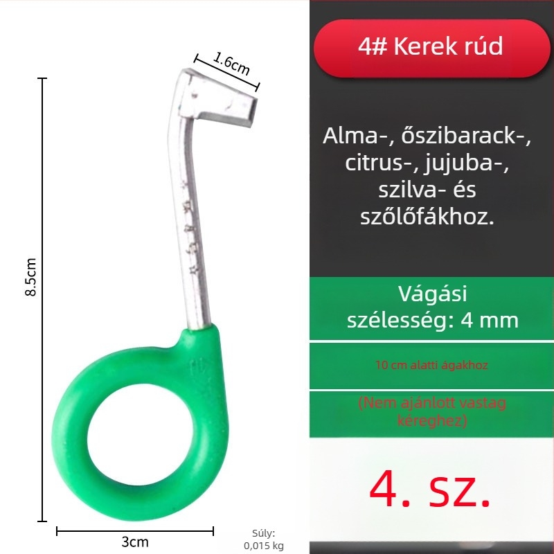 Gyümölcsfa kör alakú vágó- és hámozó kés készlet 0-6, citrusok, pomelo, licsi, kajszibarack és szőlő számára