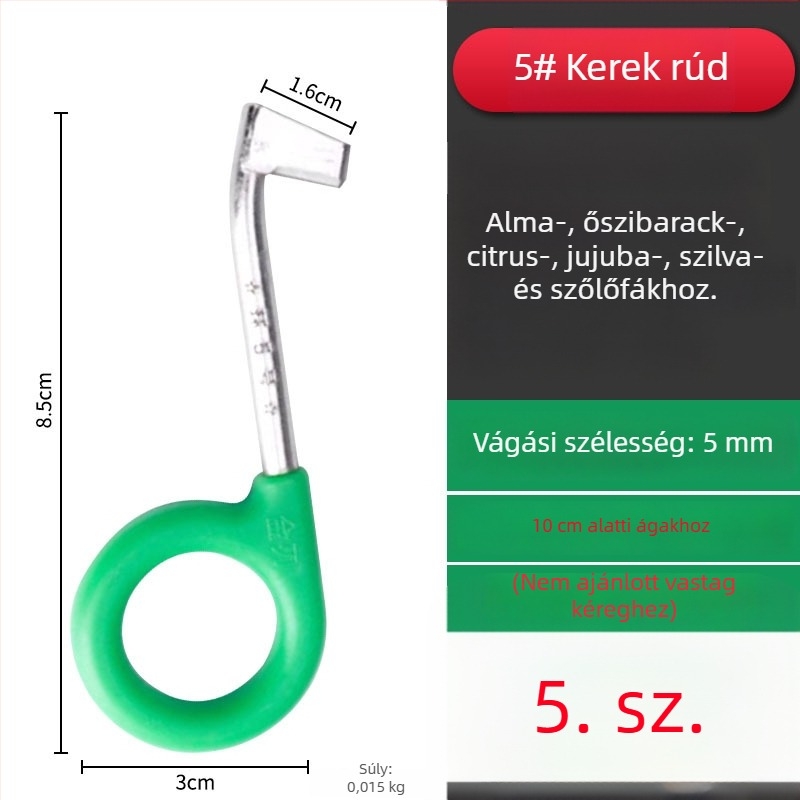 Gyümölcsfa kör alakú vágó- és hámozó kés készlet 0-6, citrusok, pomelo, licsi, kajszibarack és szőlő számára