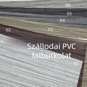 Szállodai mérnöki falburkolat, 1,37 m széles, PVC keresztszövet alap, tűzálló, szőtt vinil tapéta
