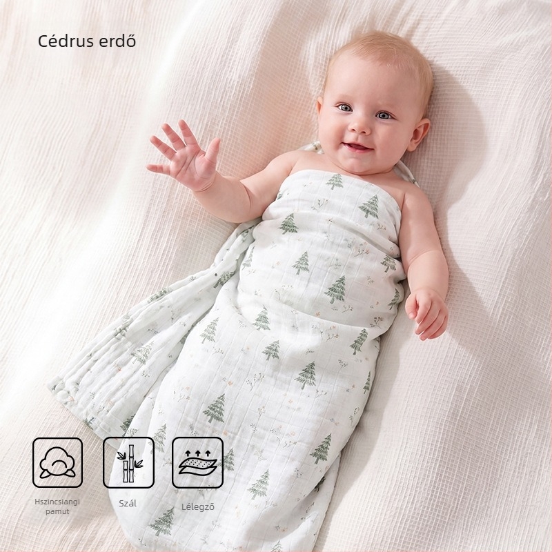Ultra-soft géz kendő újszülötteknek – lélegző ölelő kendő