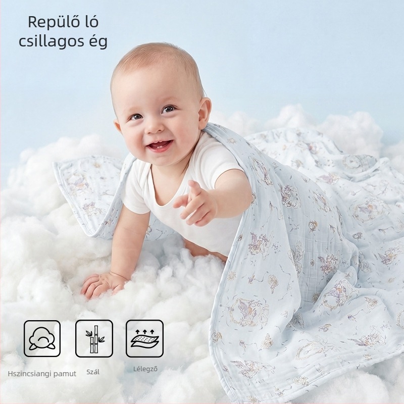 Ultra-soft géz kendő újszülötteknek – lélegző ölelő kendő