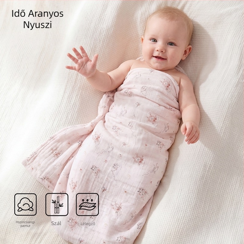 Ultra-soft géz kendő újszülötteknek – lélegző ölelő kendő
