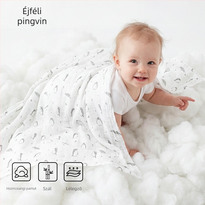 Ultra-soft géz kendő újszülötteknek – lélegző ölelő kendő