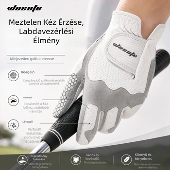 Férfiak számára univerzális méretű golf kesztyű, csúszásmentes szilikon, lélegző nano szövet