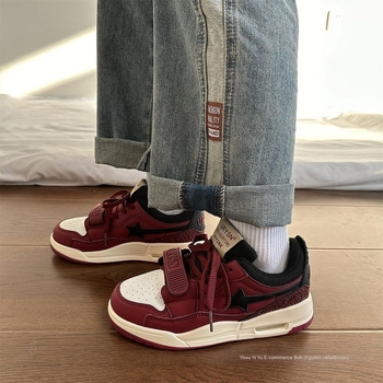 2024 új borvörös légpárnás Star sneakers, uniszex sportcipő